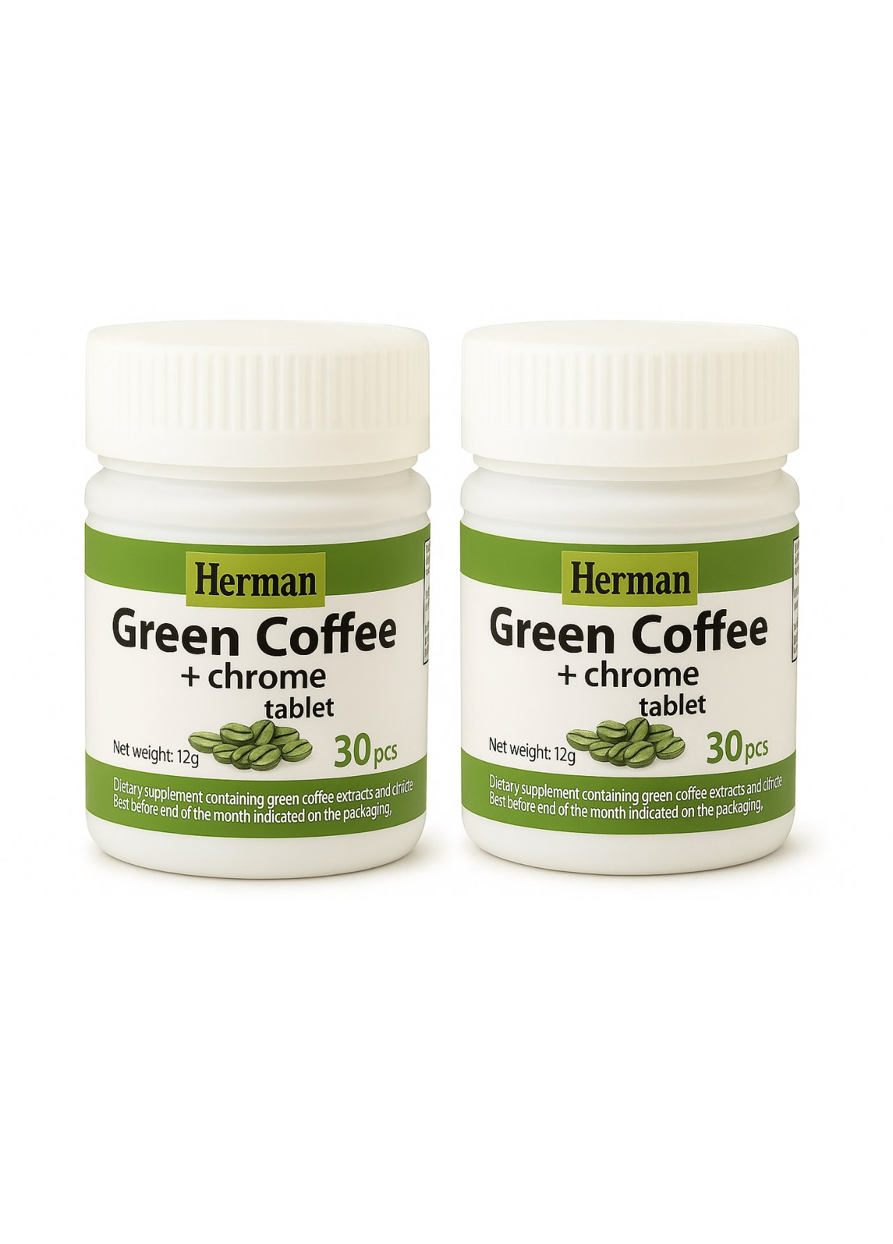 هيرمان جرين كوفي للتخسيس وانقاص الوزن HERMAN Green Coffee Plus Chrome 2