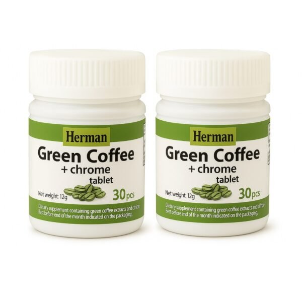 هيرمان جرين كوفي للتخسيس وانقاص الوزن HERMAN Green Coffee Plus Chrome 2